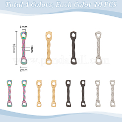 40 pz 4 colori placcatura ionica (ip) 304 connettori in acciaio inossidabile charms&nbsp;STAS-UN0060-46