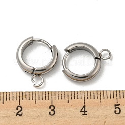 Boucles d'oreilles créoles en acier inoxydable 201 résistantes au ternissement&nbsp;STAS-P283-01X-P