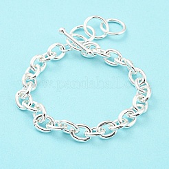 Ionenplattierung (IP) 304 Edelstahl-Kabelkettenarmbänder&nbsp;BJEW-D030-16S
