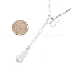 Schmetterlings-Lariat-Halsketten aus Legierung&nbsp;NJEW-JN05693