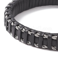 Lederarmbänder geflochtene Schnur&nbsp;BJEW-E345-15-B