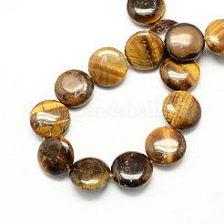 Perles tigre naturel de pierre d'oeil brins&nbsp;G-S110-14mm-15