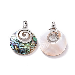 Natur Paua Muschel Anhänger&nbsp;KK-F751-C03-01