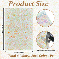 6 Stück 6 Farben PVC & Kunstlederstoffe&nbsp;DIY-CL0001-31