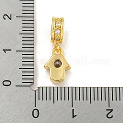 Pendentifs en laiton zircon cubique transparent&nbsp;LS-KK-U007-02G-03