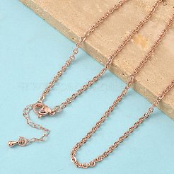 Colliers à chaîne torsadée texturée en laiton de 2.5 mm&nbsp;NJEW-Z097-01RG