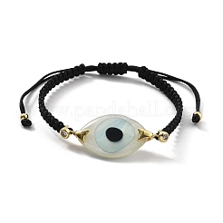 Böser Blick Acryl-Gliederarmbänder&nbsp;BJEW-U027-01G
