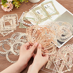 12 Sets 6 Stile Spitzenrahmen Scrapbook-Papierblock&nbsp;DIY-CP0008-90
