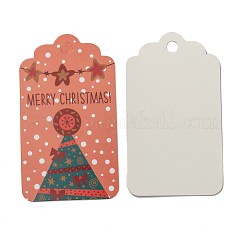 Cartes d'affichage de cordon de papier kraft de thème de noël rectangle&nbsp;CDIS-K003-02C