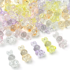 50pcs 5 Farben transparente Acrylperlen&nbsp;MACR-FS0001-83