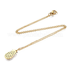 201 colliers pendentifs en acier inoxydable&nbsp;NJEW-T009-JN137-40-2