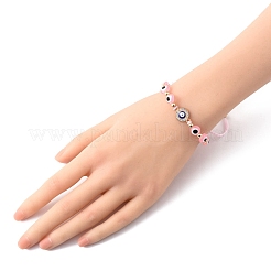 Braccialetti di perline intrecciate in resina con malocchio per le donne&nbsp;BJEW-FS00018-02