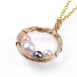 Pendientes colgantes y collar colgante conjuntos de joyas&nbsp;SJEW-JS01036