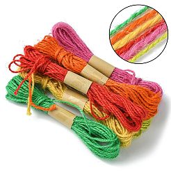 6 Farben Jutekordel&nbsp;OCOR-CJ0001-09