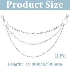 1 Stück gedrehte Kette aus Legierung&nbsp;AJEW-CY0002-25P