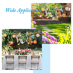 Striscioni appesi con fiori di carta&nbsp;DIY-WH0750-132
