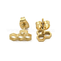 Orecchini a bottone in acciaio inossidabile 304&nbsp;EJEW-G384-03C