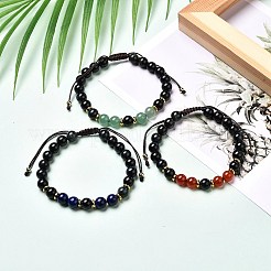 Set di bracciali con perline intrecciate in pietra mista naturale per ragazze donne&nbsp;BJEW-JB06741