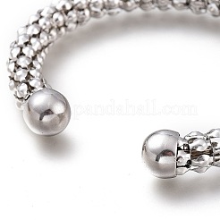 201 pulseras de malla de acero inoxidable&nbsp;BJEW-M284-08-1
