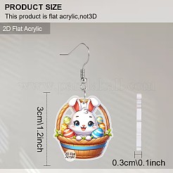 Boucles d'oreilles pendantes en acrylique pour Pâques&nbsp;FS-WG50DE5-01