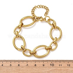 Bracelets à maillons ovales en acier inoxydable 304 pour femmes&nbsp;BJEW-F536-07G