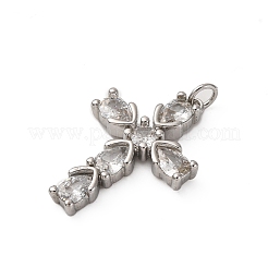 Colgante micropavé cubic zirconia de latón&nbsp;KK-P308-29P