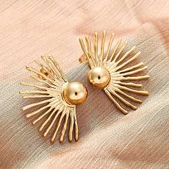 Pendientes de botón de acero inoxidable 304&nbsp;EJEW-Z098-07G
