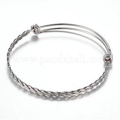 Bracelet extensible réglable en acier inoxydable 304 résistant au ternissement&nbsp;BJEW-G515-04P