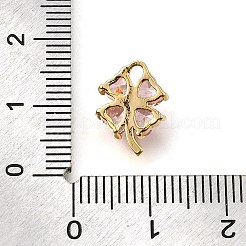Messing micro pave klare zirkonia anhänger&nbsp;KK-U065-01B-G