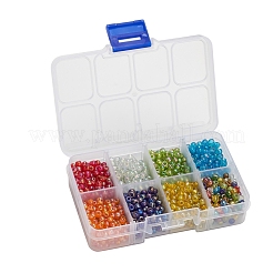 Perline di semi di vetro rotonde a 8 colore&nbsp;SEED-YW0001-52