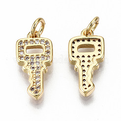 Messing micro pave klare zirkonia anhänger&nbsp;ZIRC-S067-153-NF