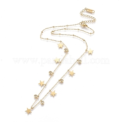 Collane con ciondolo in acciaio inossidabile 304&nbsp;NJEW-K120-07G