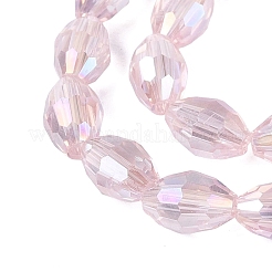 Chapelets de perles en verre transparent électrolytique&nbsp;GL-N002-01A-A03