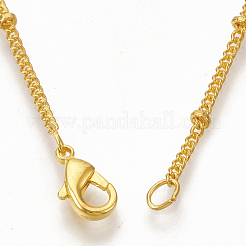 Fabbricazione della collana della catena del bordo del ferro rivestita di ottone&nbsp;MAK-T006-01G