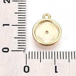 Pendenti in zirconi cubici trasparenti in micro pavè di ottone&nbsp;KK-T075-01G
