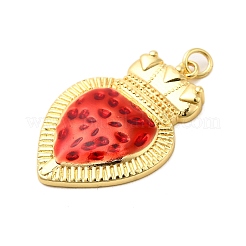 Pendentifs d'émail en laiton &nbsp;KK-P303-10G