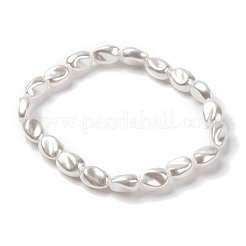 2 Stück Stretch-Armbänder aus Kunststofflegierung mit Perlen für Damen&nbsp;BJEW-U011-03G