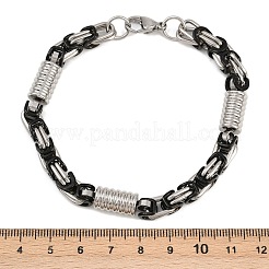 201 Edelstahl-Kettenarmbänder mit byzantinischer Kette für Männer und Frauen&nbsp;BJEW-B143-10EBP