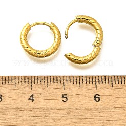 Orecchini a cerchio in acciaio inossidabile 304 per donna&nbsp;EJEW-M068-11A-G