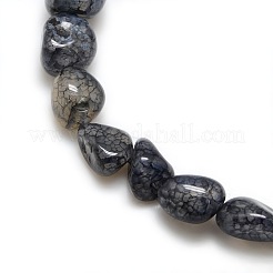 Pepite fili di perline di agata crepitio naturale&nbsp;G-P031-08