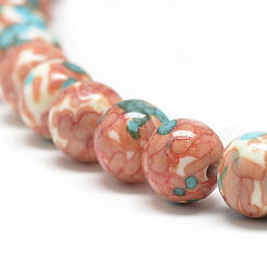 Synthetik Meer weißer Jade Perlen Stränge&nbsp;G-S252-14mm-06