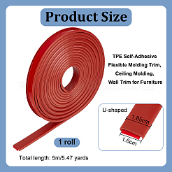 Selbstklebende flexible Formteile aus TPE&nbsp;DIY-WH0578-82B-02