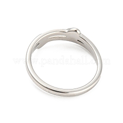 Fingerring aus 304 Edelstahl mit Strass&nbsp;RJEW-Q779-02P