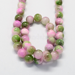 Brins de perles de pierres précieuses de jade persan teint naturel&nbsp;G-R271-8mm-XP25