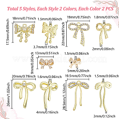 20 pz 10 stili di pendenti in lega e ottone con strass&nbsp;FIND-GA0005-09