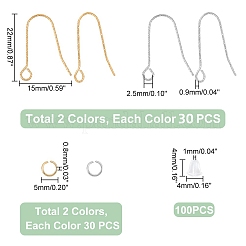 60 gancio per orecchini in acciaio inossidabile 316 a 2 colori&nbsp;STAS-UN0051-26