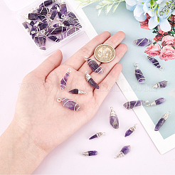 40 Stück 2 Stile grobe natürliche Amethyst-Anhänger&nbsp;FIND-DC0001-82