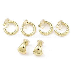 3 paio di orecchini a polsino in ottone&nbsp;EJEW-Z148-02G