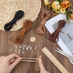 1 set di kit fai da te per realizzare braccialetti in cordino di velluto&nbsp;DIY-CL0001-87