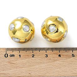 Gestellplattierte Messingperlen mit barocken natürlichen Keshi-Perlen&nbsp;KK-K348-13G